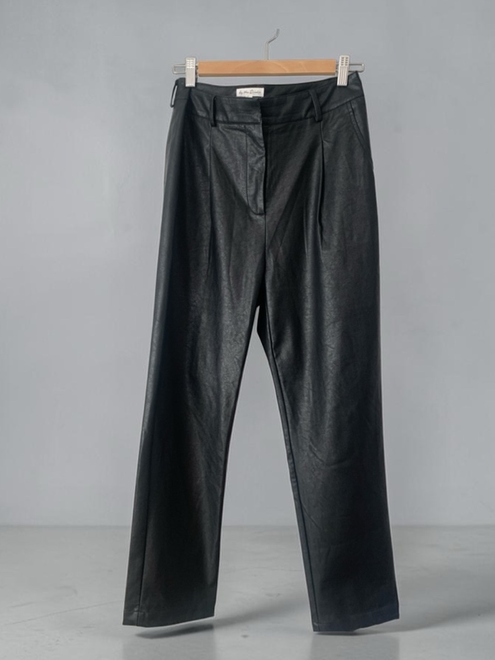 Elegant Black Women's Trousers Faux leather